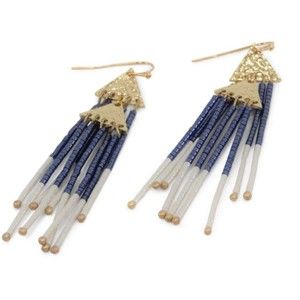 Erimish Starry Night Sead Bead Dangle Earrings New